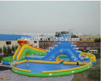 Commercial Multiplay Activity Centre,Dragon And Shark Theme Land Inflatable Water Park For Sale photo-4
