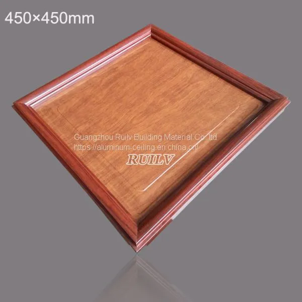 450*450mm Aluminum Ceiling for Home Decoration, Wooden Grain Aluminum Ceiling, photo-4