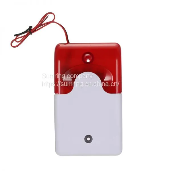 Cheap High Security CE 12V Wired Strobe Siren With Flash Light Mini Strobe Siren photo-2