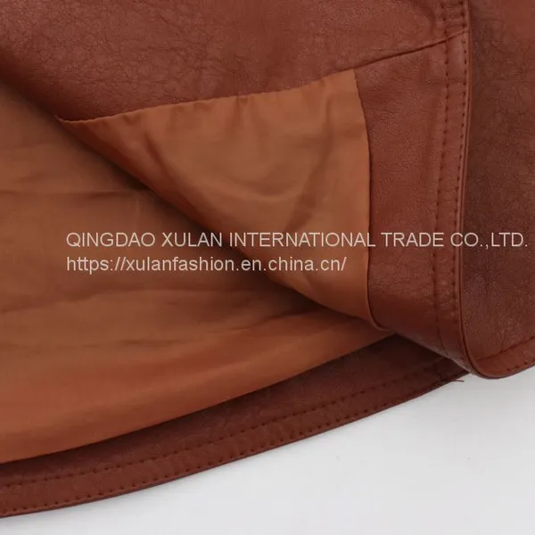 HOT SALE 2021 NEW FASHION LADIES FAUX ECO PU LEATHER LEISURE JACKET photo-5