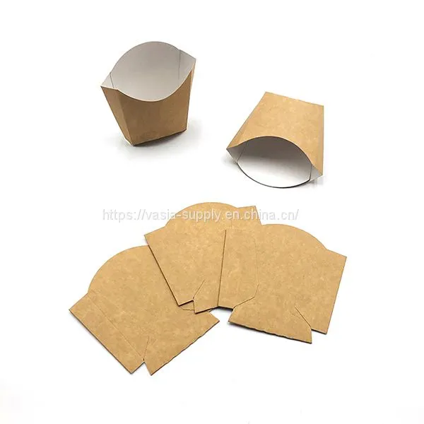Custom Logo Printed Paper Chip Cup, Brown Chip Scoop Cups photo-4