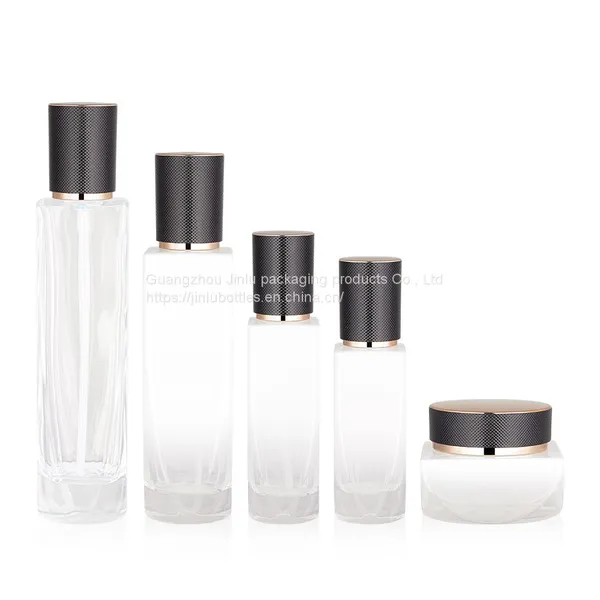 50g Square Round Cap Cream Bottle 45ml Liquid Foundation Glass Bottle 110ml Square Pressing Lotion Bottle photo-3