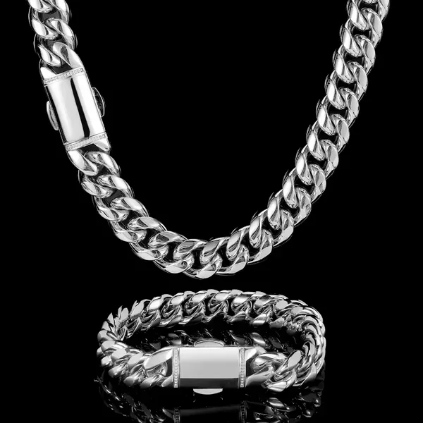 Stainless Steel Hip Hop Jewelry Bracelets for Men Gold 18K Gold Plated Pulsera Cubana Bracelet Custom Logo photo-2