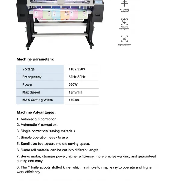 1600mm Automatic XY Trimmer XY Cutting Machine for Coil Rolling Material Sticker Banner Wallpaper Cutter photo-3