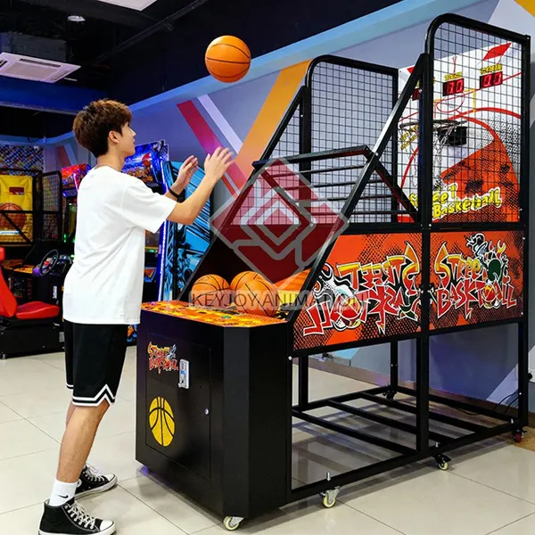 Commercial Adult Basketball Arcade Machine 2 Player Coin Operated Moving Hoop Indoor Shooting Game for Game Center Mall photo-2