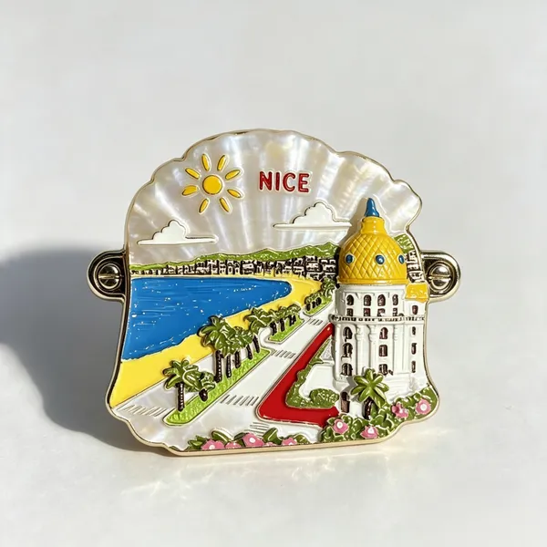 Customized Country City Tourist Souvenir Resin Fridge Magnet Enamel Lapel Pin Metal Keychain Travel Gift photo-2