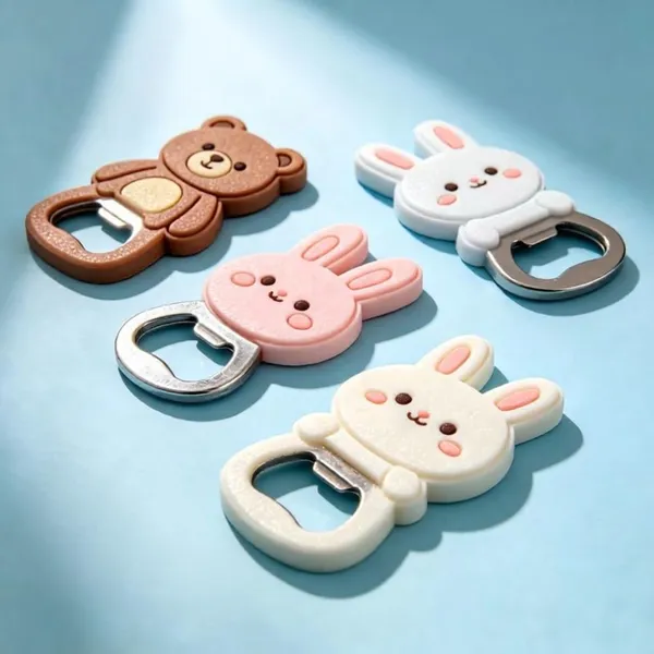 Custom Logo Souvenir Soft Magnet PVC 3D Cartoon Fridge Magnet Bottle Opener Durable & Long-Lasting photo-3