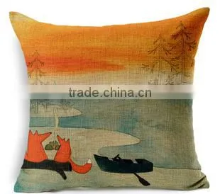 Fox Printed High Quality Canvas Pillow Covers Wholesale photo-6