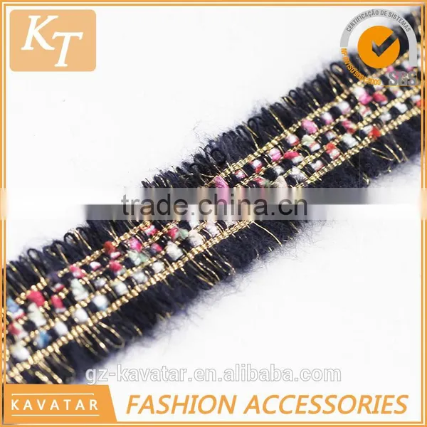 Latest Design Black Trimming With Golden Silk photo-3