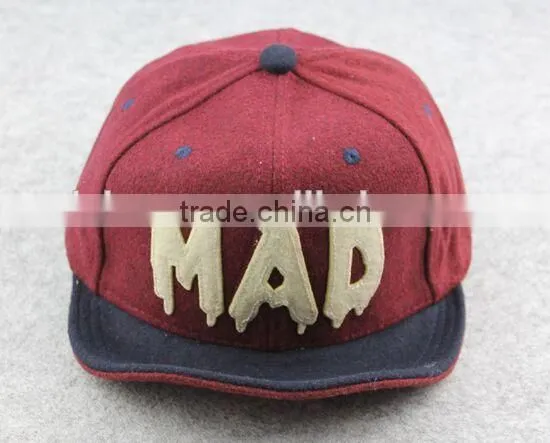 BSH030D Autumn Winter Felt Fake Wool Custom Baseball Cap New Design Sport Snapback Hat photo-2