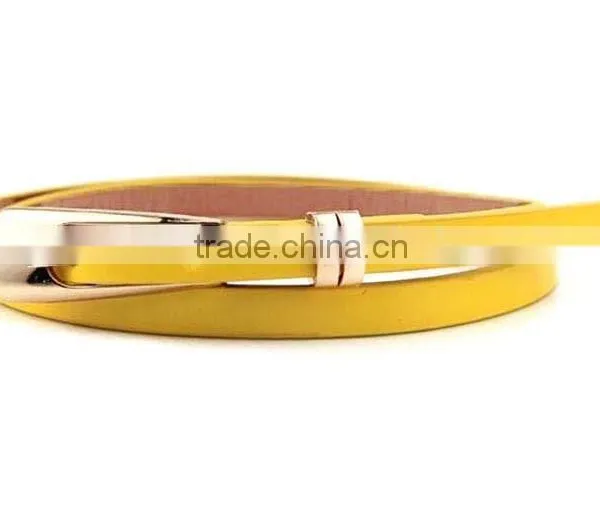 Fashion Women Lady Girl Skinny Waist Belt Thin Leather Narrow Waistband photo-5