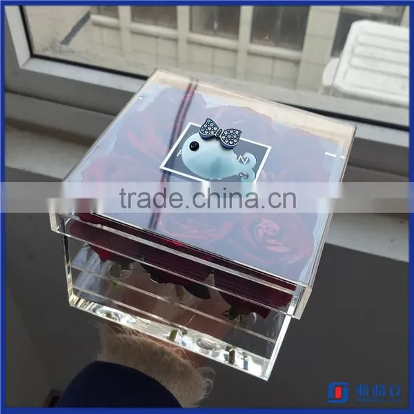 Manufacturer Supplier Acrylic Rose Storage Box / Hot Sale Acrylic Flower Display Case photo-6