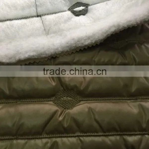 Stripe Embroidered Thermal Padded Fabric With Quilting for Down Coats/jacket photo-2
