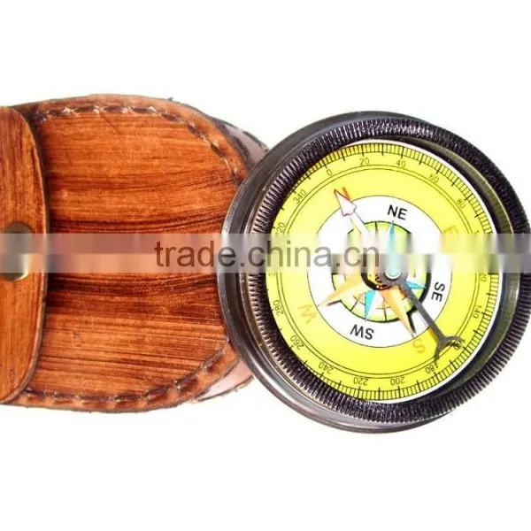 Antique Brass Maritime Gift Compass-Pocket Compass 13493 photo-2