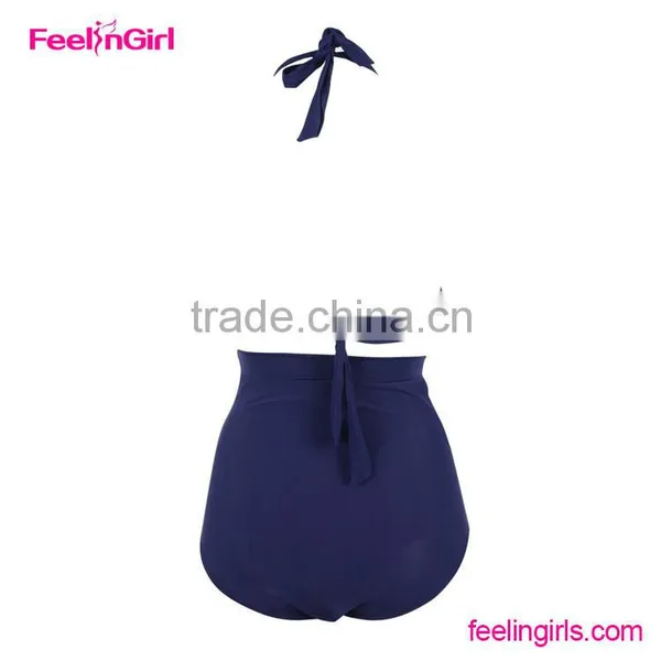 Dark Blue Girl Bikini Model Junior Swimsuit Model photo-3