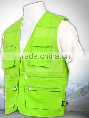 Fluorescent fly fishing vest for men
