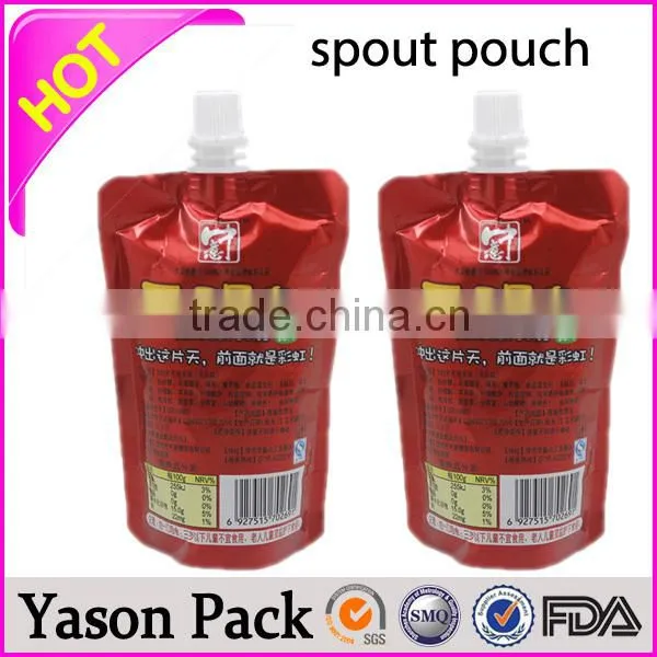 Yason Resuable Fruit Juice Spout Pouches Bear With 120deg Sterilization Process Stand up Pouch With Spout Pouch Bottom Gusseted photo-3