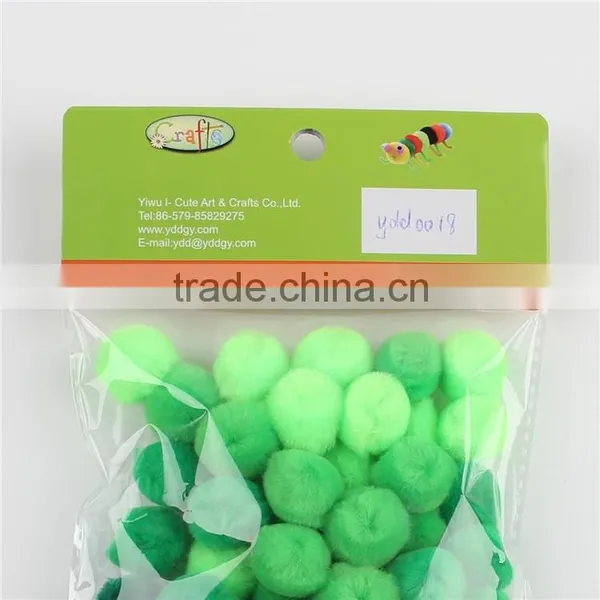 Factory Supply DIY Crafts Green Series Pompoms Toys for Kids or Wedding Party Decoration photo-3