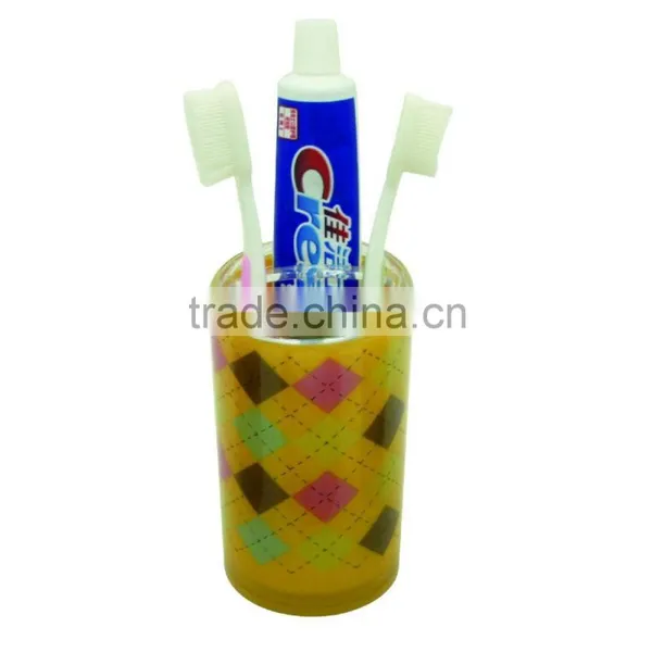 Double Wall Yellow Plastic Toothbrush Holder With Cheap Price photo-2
