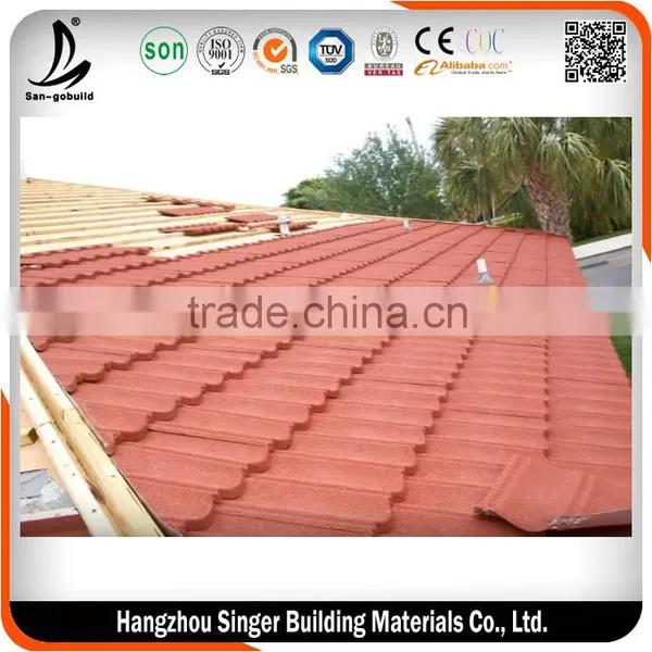 SGB Aluminum Zinc Panel Colorful Stone Coated Steel Roofing photo-4