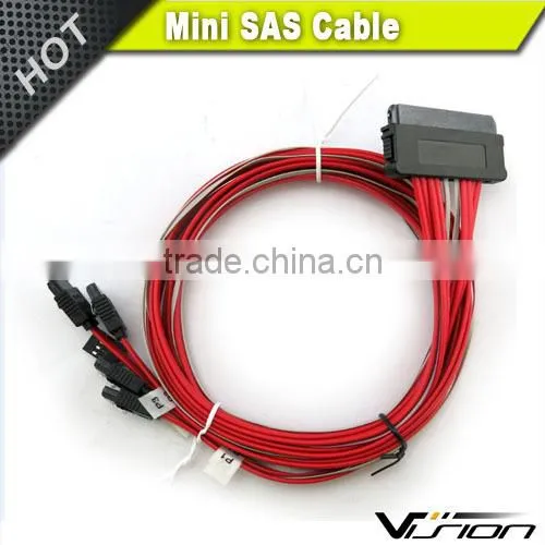 1m High Speed Mini SAS SFF8484 32pin to 4xSATA 7pin Cable photo-5