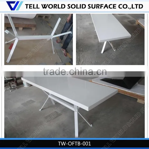 I Shape Office Desk/durable Office Furniture/artificial Stone Office Desk photo-3