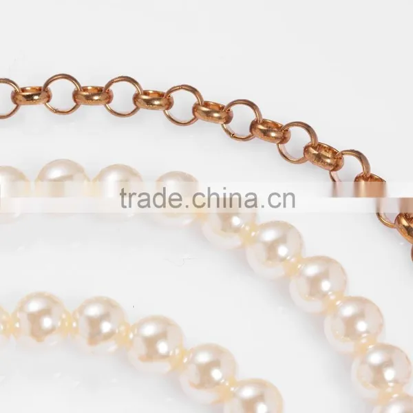 Charm Pearl Decorative Gold Metal Chain for Handbag photo-6