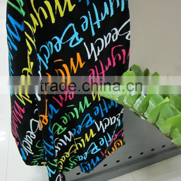 100% Cotton Customized New Fashion Letter Printed Beach Towel photo-5