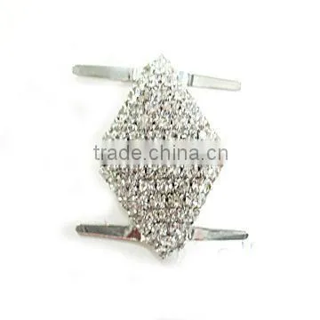 Wholesale Fashion Elegant Full Crystal Shinning Accessories Flower Shoe Buckle Jewelry