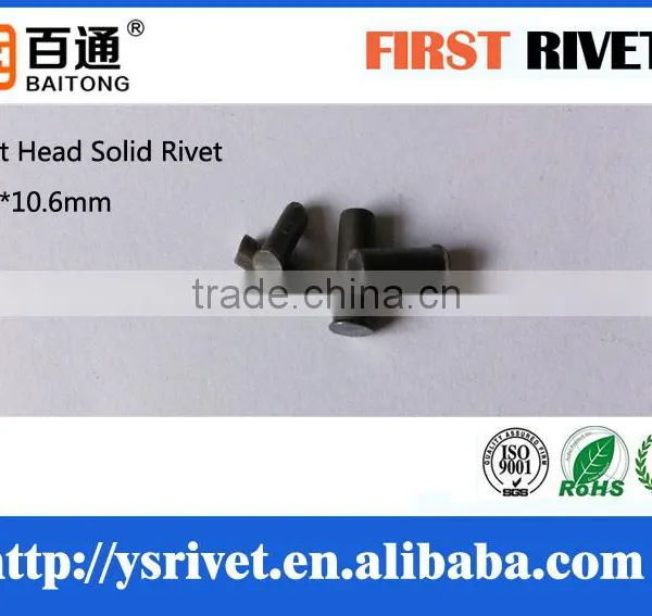 4mmx10.6mm Steel Solid Rivets, Flat Head Rivet photo-2