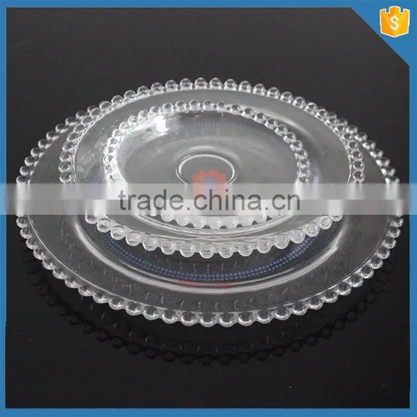 Wedding Used Wholesale Glass Beaded Charger Plate photo-3