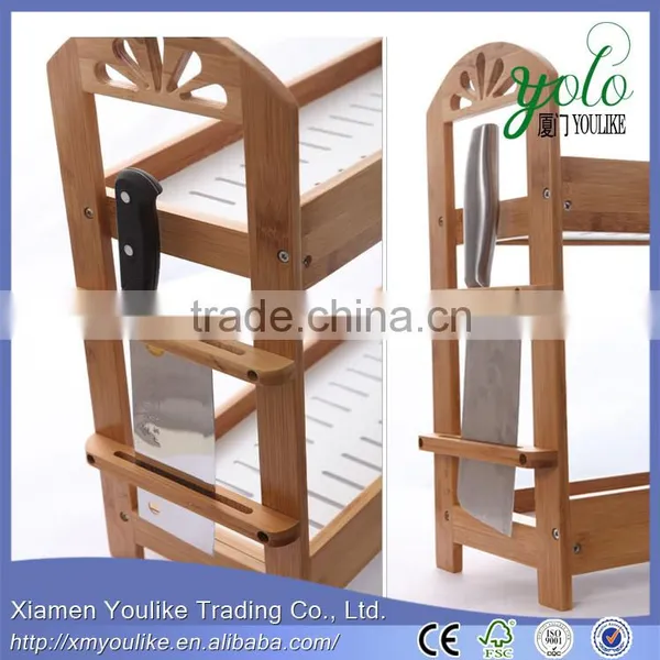 Wholesale Restaurant Kitchenware Wooden Spice Rack Bamboo Spice Rack photo-5