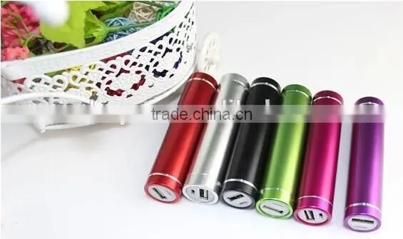 2016 Best Selling Cylinder Shaped Aluminum 2600mah Power Bank, Promotion 2600mah Power Bank photo-3