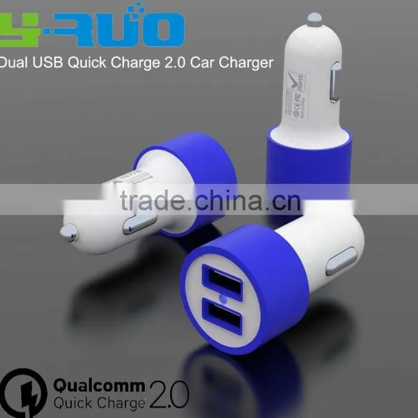 Car Accessories Dual 2 QC Ports Quick Charge Car Charger for Smart Phone With Output 5V 2.4A 9V 2A 12V 2A photo-5