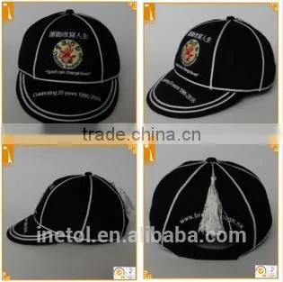 6 Panel Black 100% Cotton Embroidered Character Custom Baseball Cap Whoesale photo-6
