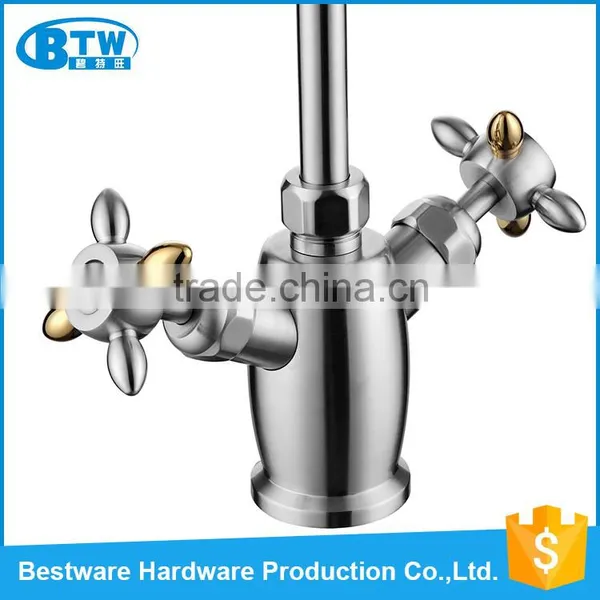 Factory OEM&ODM Commercial Pre-rinse Long Neck Brushed Treatment 304 Stainless Steel Health Water Faucet photo-3