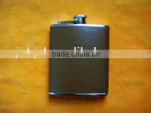 Stainless Steel Hip Flask With Leather Covered