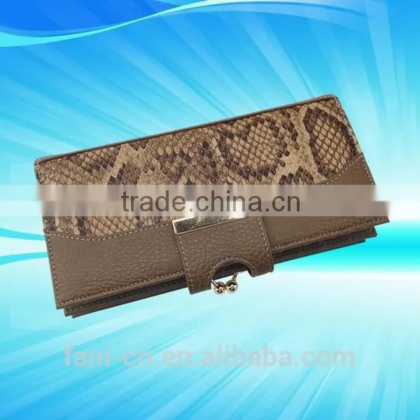 Gorgeous Style With Metal Clip and Snap Design Clutch Leather Purse for Women/ladies/girls photo-5