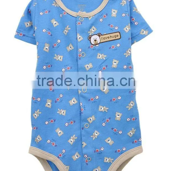 Newborn Baby Clothes Sale Fabric Cotton,new Sublimation Baby Romper Suits,Blue Argyle Baby Romper photo-5