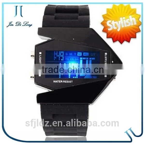 New Fashion Colorful Aircraft Shape Sports Led Digital Display Watch Waterproof Smart Watch photo-3
