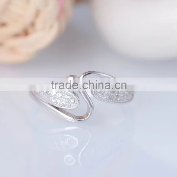 2015 Fashion 925 Sterling Silver Ring Micro Zircon Pave Setting s Letter Ring photo-4