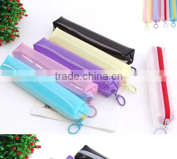 Wholesale Mini Clear Plastic Candy Color Pvc Eva Pencil Case for Teenagers photo-2
