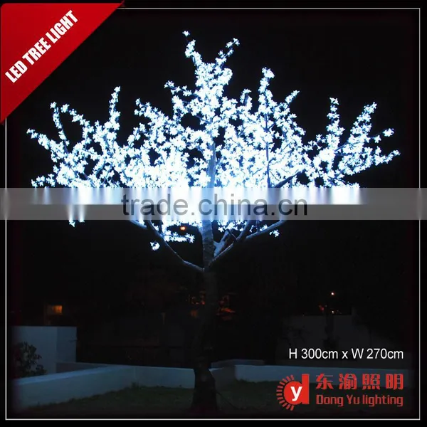 3.0 Meters Height Purple Light Cherry Blossom White Trunk Led Decorative Flower Tree photo-3