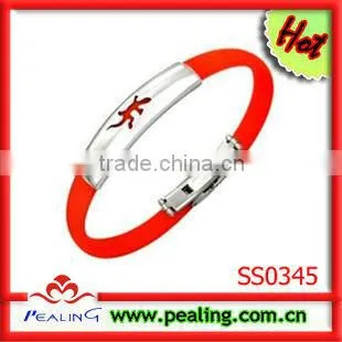 Popular Men Style Latest Style Stainless Steel Silicone Bracelet Custom