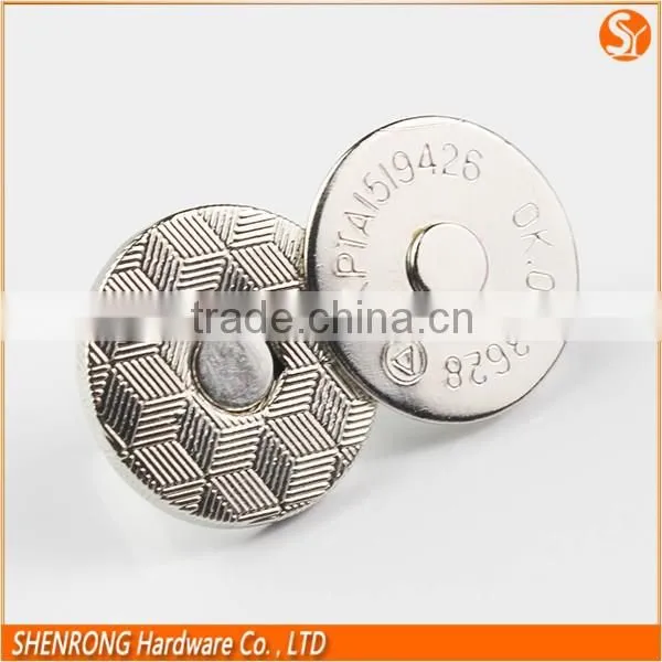 Cool and Greative Ultra-thin Round Metal Magnetic Button Magnetic Snap With Embossed/Engraving Logo photo-2