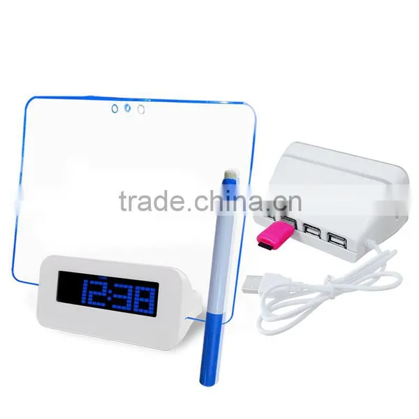 New Invented Magic Kids Alarm Clock LED Writing Board photo-2