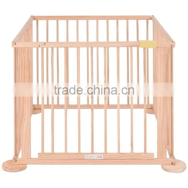 European Standard 4 Side Baby Child Wooden Foldable Kids Playpen Baby Playpen photo-2