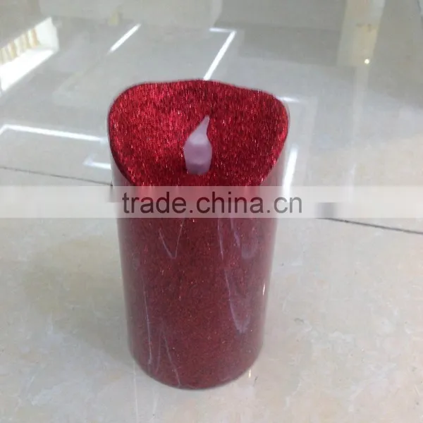 Led Flameless Candles Red Glitter Led Real Wax Candles Battery Operated Real Wax Candles Home Wax Candle Light photo-6