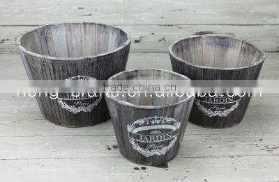 Shabby Chic Decorative Wooden Garden Pot