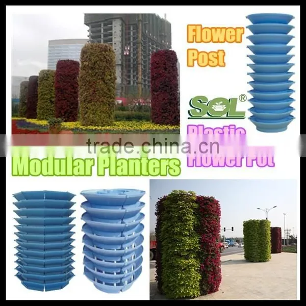 China Manufacture Self Watering Plant Pot Vertikal Hidroponik Tower Garden Flower Pot Big photo-4